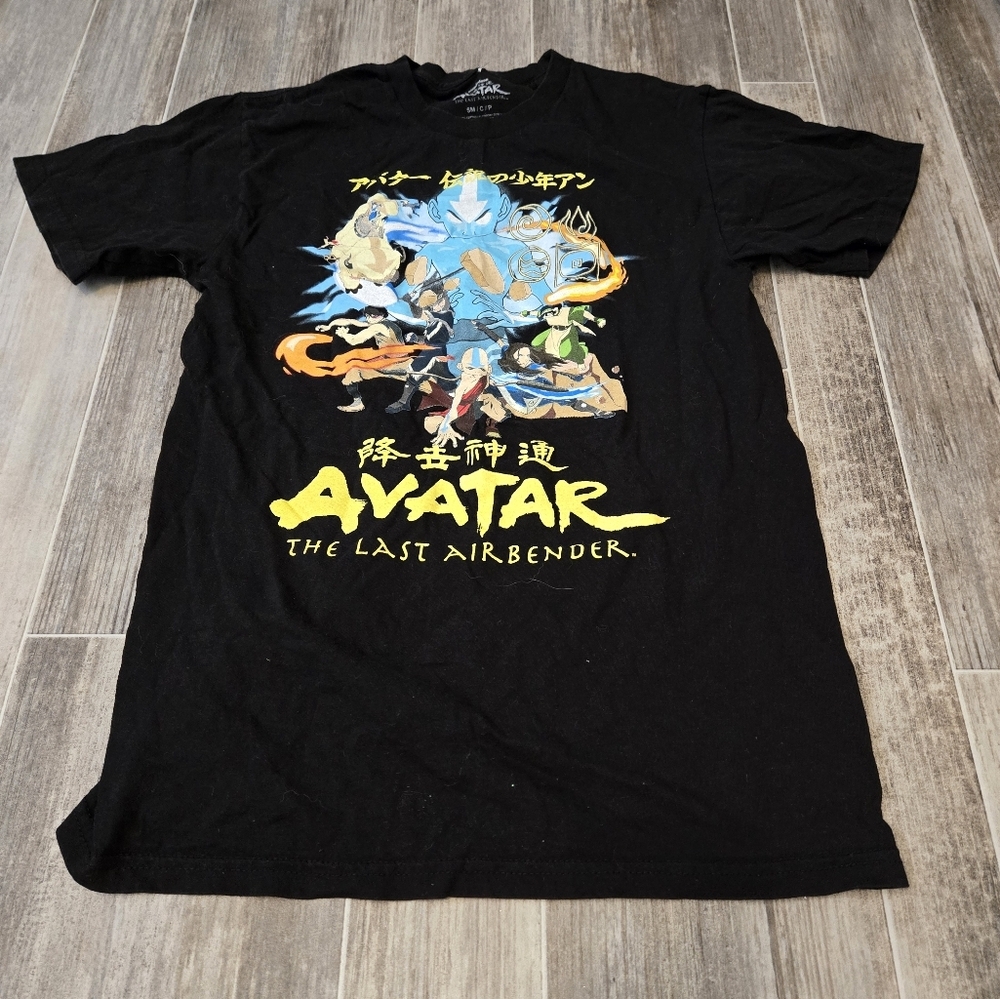 Avatar The Last Airbender Mens Graphic Shirt Black Nickelodeon Size Small
